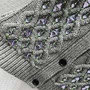 Fortok MiuMiu V-neck Beaded Cardigan Grey - 2