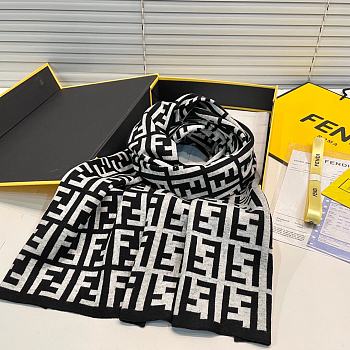 Fortok Fendi FF Element Scarf Black and Grey 32x200cm