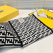 Fortok Fendi FF Element Scarf Black and Grey 32x200cm - 4