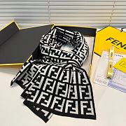 Fortok Fendi FF Element Scarf Black and Grey 32x200cm - 2