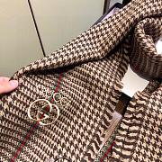 Fortok Gucci Cashmere Scarf Black/Brown 90x200cm  - 2