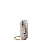 Fortok Gucci Marmont Mini Shoulder Bag Grey Leather 772759 18.5x11x4cm - 3