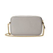 Fortok Gucci Marmont Mini Shoulder Bag Grey Leather 772759 18.5x11x4cm - 6