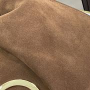 Fortok Gucci Blondie Suede Tote Bag Chocolate Brown 747372 52x35x9cm - 4