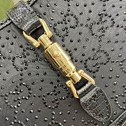 Fortok Gucci Jackie 1961 GG Crystal Mini Bag Black 675799 13x19x3cm - 2