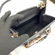 Fortok Gucci Diana Mini GG Crystal Tote Bag Black 707449 16x20x10cm - 6