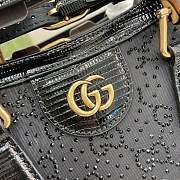 Fortok Gucci Diana Mini GG Crystal Tote Bag Black 707449 16x20x10cm - 5