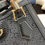 Fortok Gucci Diana Mini GG Crystal Tote Bag Black 707449 16x20x10cm - 2