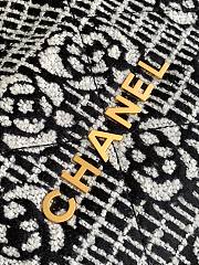 Fortok Chanel 23K Handbag Cashmere Jacquard Gold Tone Metal AS3260 35x37x7cm - 3