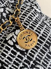 Fortok Chanel 23K Handbag Cashmere Jacquard Gold Tone Metal AS3260 35x37x7cm - 5
