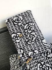 Fortok Chanel 23K Handbag Cashmere Jacquard Gold Tone Metal AS3260 35x37x7cm - 4