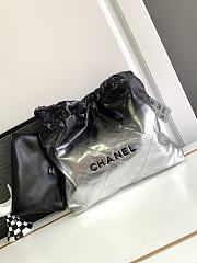 Fortok Chanel 22 Handbag Black & Silver 35cm - 1