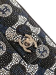 Fortok Chanel Evening Bag Diamante Lambskin Ruthenium Finish Metal 20cm - 6