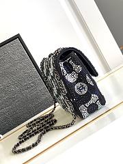 Fortok Chanel Evening Bag Diamante Lambskin Ruthenium Finish Metal 20cm - 5