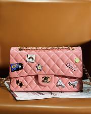 Fortok Chanel 24C Classic Badge Bag Pink AS01116 20cm - 1