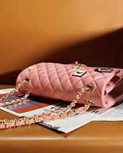 Fortok Chanel 24C Classic Badge Bag Pink AS01116 20cm - 5