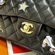 Fortok Chanel 24C Classic Badge Bag Black AS01116 20cm - 5