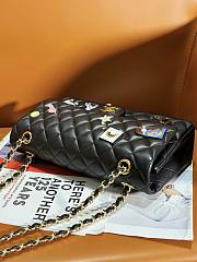 Fortok Chanel 24C Classic Badge Bag Black AS01116 20cm - 6