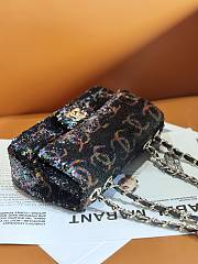 Fortok Chanel Evening Bag Sequins & Gold-Tone Metal Black & Multicolor AS4297 20cm  - 3