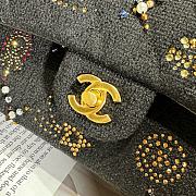 Fortok Chanel 24C Bag Black Embroidered Tweed, Strass, Glass Pearls & Gold-Tone Metal 15.5x25.5x6.5cm - 3