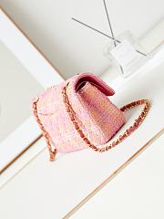 Fortok Chanel 24C Badge Pink Classic Flap Bag 23cm - 3