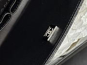 Fortok Chanel 23B Beaded and Sequined Classic Flap Bag Black Denim 15.5x25.5x6.5cm - 5