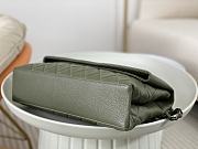 Fortok Chanel A07095 Green Flap CC Silver Chain Shoulder Bag 32x7.5x19cm - 5