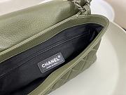 Fortok Chanel A07095 Green Flap CC Silver Chain Shoulder Bag 32x7.5x19cm - 4