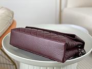 Fortok Chanel A07095 Burgundy Flap CC Silver Chain Shoulder Bag 32x7.5x19cm - 5