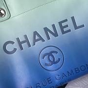 Fortok Chanel Shopping Bag Gradient Calfskin & Silver Metal Blue & Blue AS3351 31cm - 3