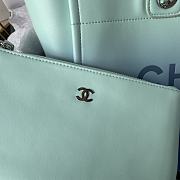 Fortok Chanel Shopping Bag Gradient Calfskin & Silver Metal Blue & Blue AS3351 31cm - 2