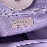 Fortok Chanel Shopping Bag Gradient Calfskin & Silver Metal Light Purple, Pink & Coral Red AS3351 31cm - 2