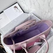 Fortok Chanel Shopping Bag Gradient Calfskin & Silver Metal Light Purple, Pink & Coral Red AS3351 31cm - 3