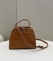 Fortok Fendi Iconic Peekapoo Handbag Brown 27×7×18cm - 1