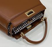 Fortok Fendi Iconic Peekapoo Handbag Brown 27×7×18cm - 5