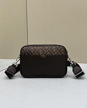 Fortok Fendi Camera Case Brown FF Fabric Bag 23.5x5x16cm - 6