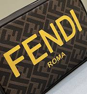 Fortok Fendi Camera Case Brown FF Fabric Bag 23.5x5x16cm - 2