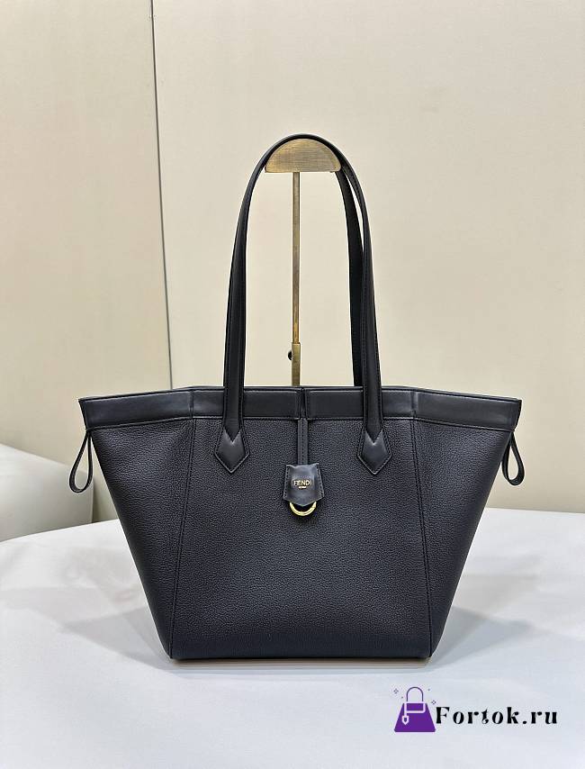 Fortok Fendi Origami Large Black Leather Bag 27x15x27cm - 1