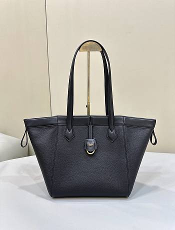 Fortok Fendi Origami Large Black Leather Bag 27x15x27cm