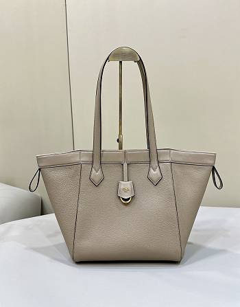 Fortok Fendi Origami Large Beige Leather Bag 27x15x27cm