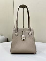 Fortok Fendi Origami Large Beige Leather Bag 27x15x27cm - 6