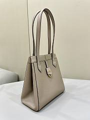 Fortok Fendi Origami Large Beige Leather Bag 27x15x27cm - 4