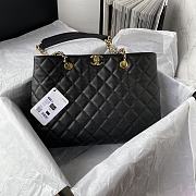 Fortok Chanel Black Caviar Quilted Large Classic Shopping Tote 31x23x14cm - 1