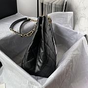 Fortok Chanel Black Caviar Quilted Large Classic Shopping Tote 31x23x14cm - 5