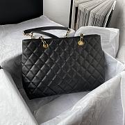 Fortok Chanel Black Caviar Quilted Large Classic Shopping Tote 31x23x14cm - 6