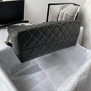 Fortok Chanel Black Caviar Quilted Large Classic Shopping Tote 31x23x14cm - 3