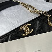 Fortok Chanel Black Caviar Quilted Large Classic Shopping Tote 31x23x14cm - 2