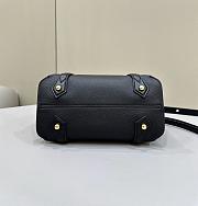 Fortok Fendi Boston Black Leather Bag 8627A 27.5x16x17cm - 3