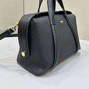 Fortok Fendi Boston Black Leather Bag 8627A 27.5x16x17cm - 4