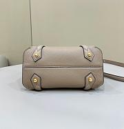 Fortok Fendi Boston Beige Leather Bag 8627A 27.5x16x17cm - 2